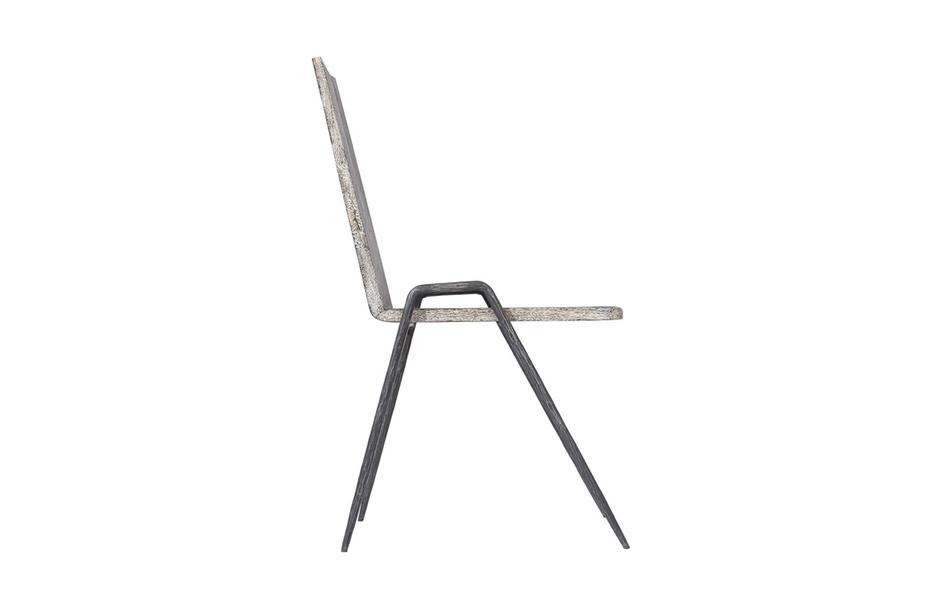 Forged Leg Dining Chair, Metal, Grey Stone / Black by PHILLIPS COLLECTION