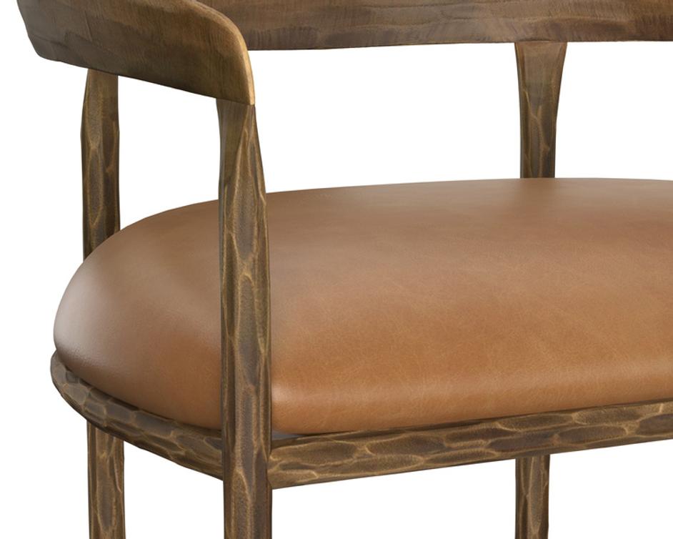 ZANATTA BARSTOOL - TAN LEATHER by Sunpan
