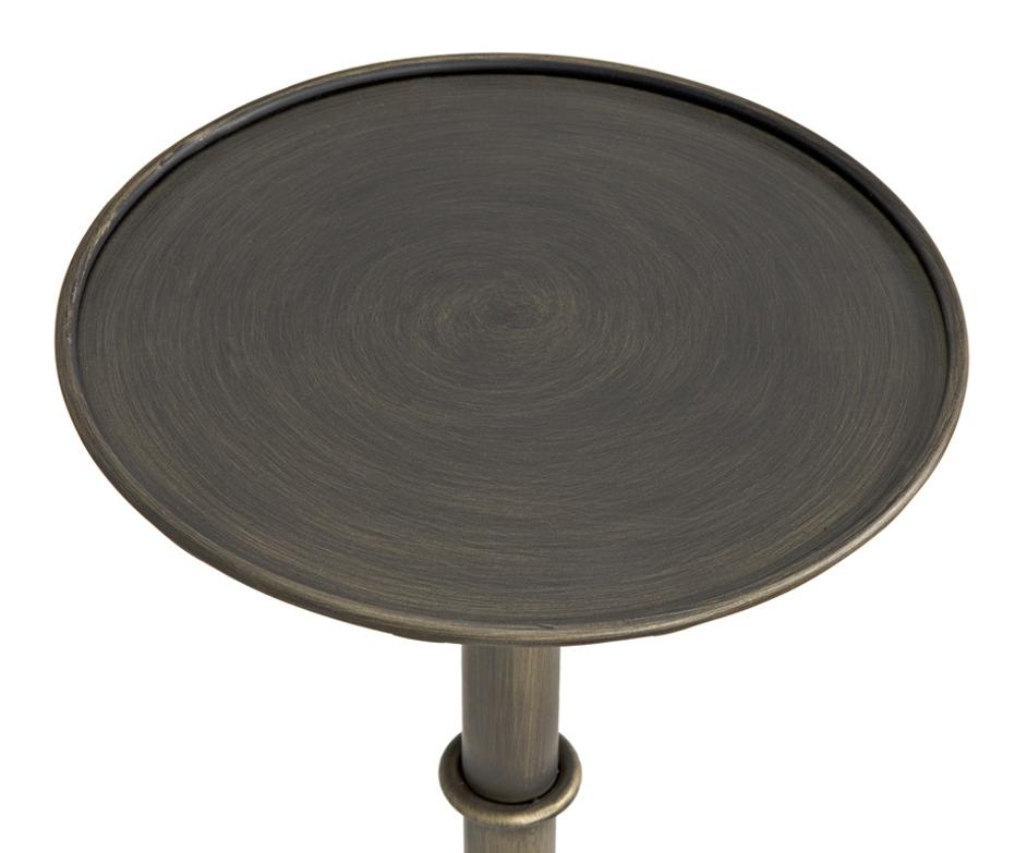Tini Aged Brass Metal Side Table by Noir Furniture