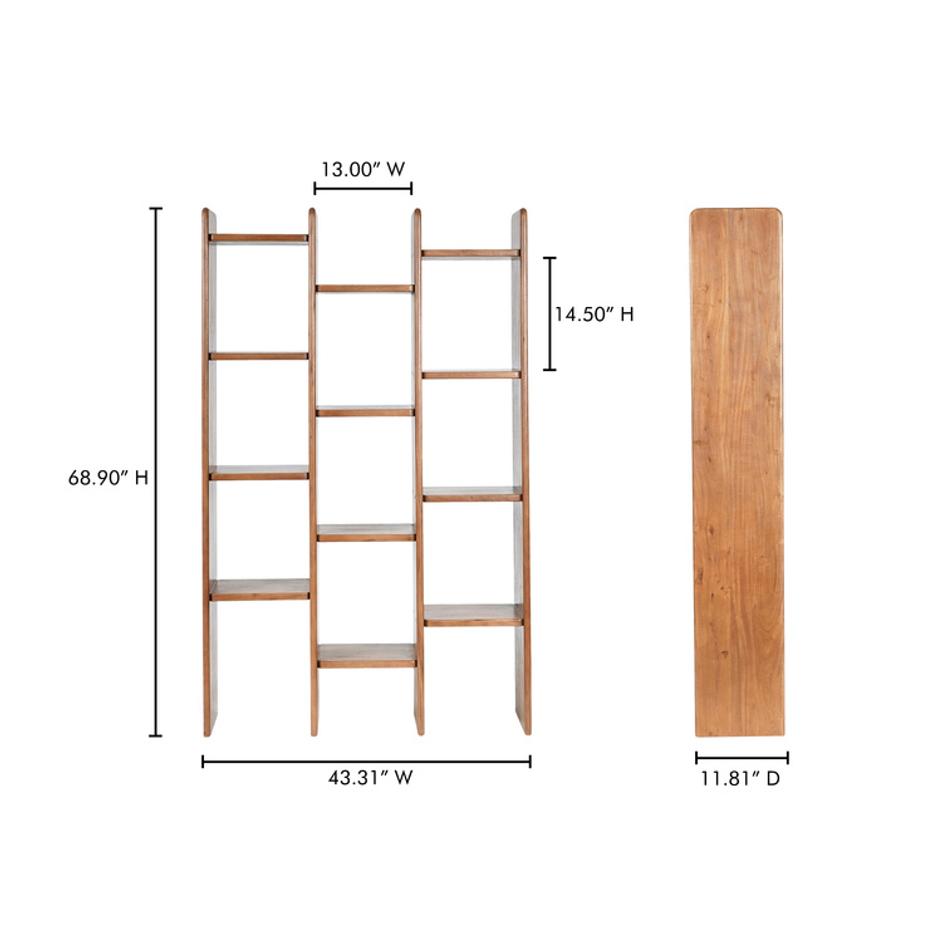 Orson Bookcase Brown by Moes Home