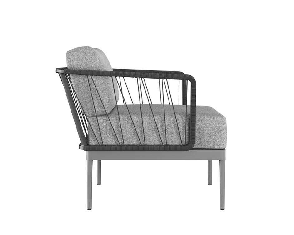 CATANIA ARMCHAIR - DARK GREY - COPACABANA GREY by Sunpan