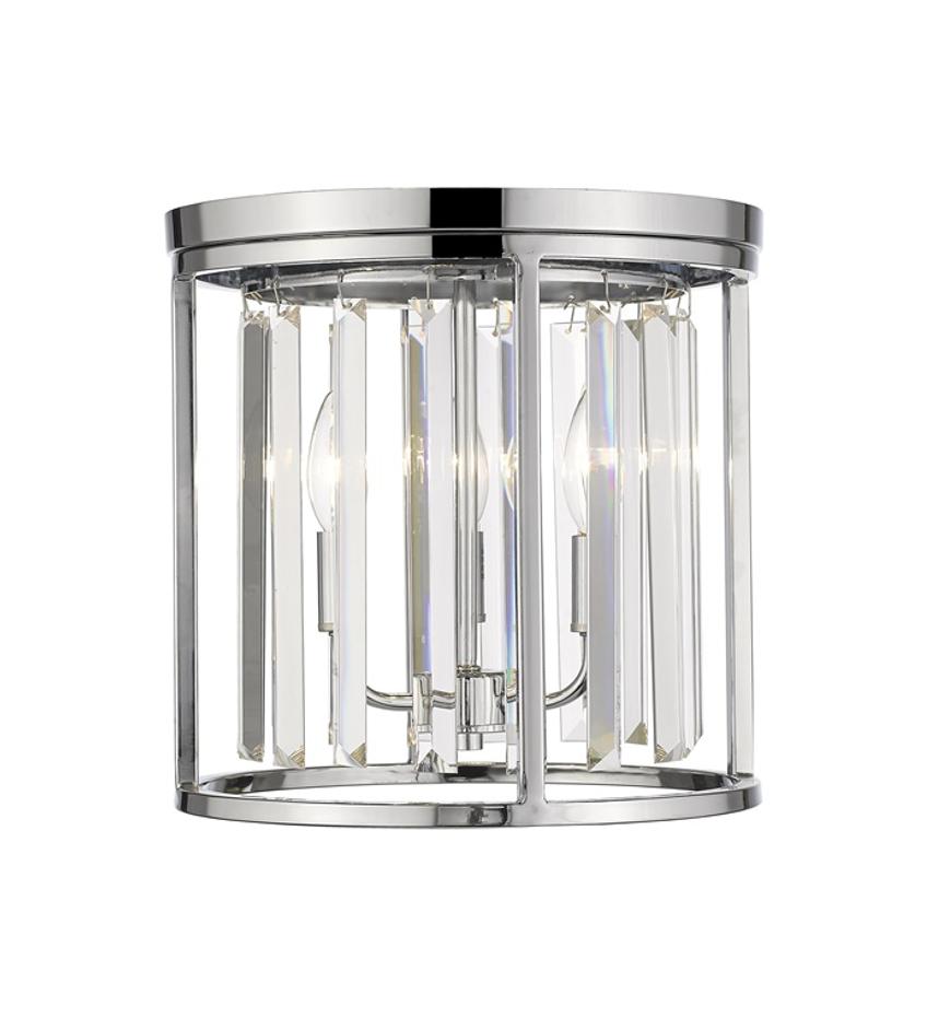 Monarch 3 Light Flush Mount in Chrome Finish by Z-Lite