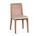 Simone 30" Upholstered Off-White Cane Back Dining Chair by Home Trends & Design