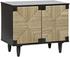 Brook Mahogany Sideboard with Rush Seagrass Doors in Pale Finish by Noir Furniture