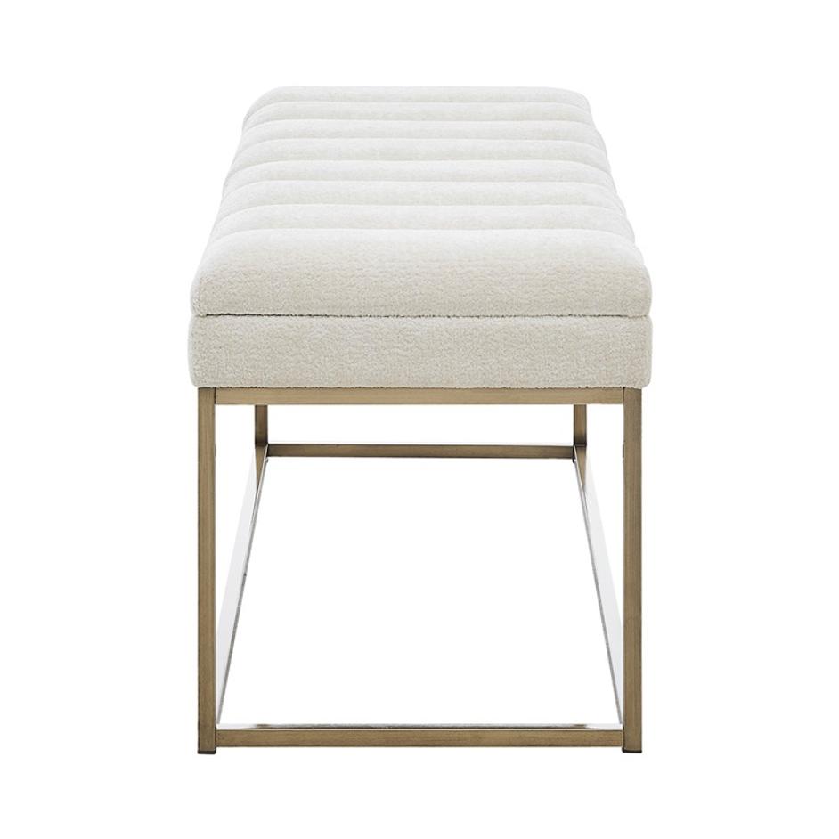 Darius Fabric Bench In Opus Cream by New Pacific Direct