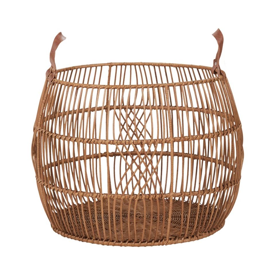 Rattan Iron Basket by Classic Home