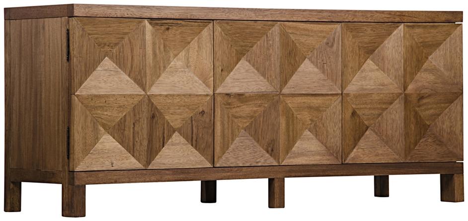 Quadrant 3-Door Sideboard in Dark Walnut Finish by Noir Furniture