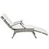 Creation Chaise Outdoor Patio Wicker Rattan Lounge Chair In Light Gray White by Modway Furniture