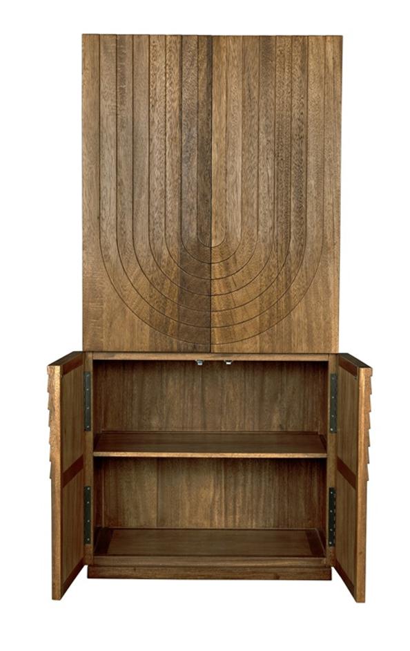 Otto Hutch Dark Walnut Finish by Noir Furniture