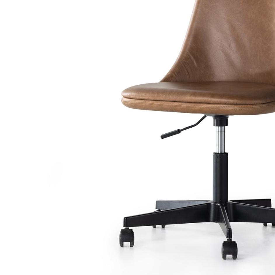 Lyka Desk Chair In Sonoma Chestnut by FOUR HANDS