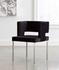 Raffia Dining Chair, Black Velvet, Stainless Steel Legs by PHILLIPS COLLECTION