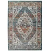 Preston Camellia Distressed Vintage Floral Persian Medallion 8X10 Area Rug In Multicolored by Modway Furniture