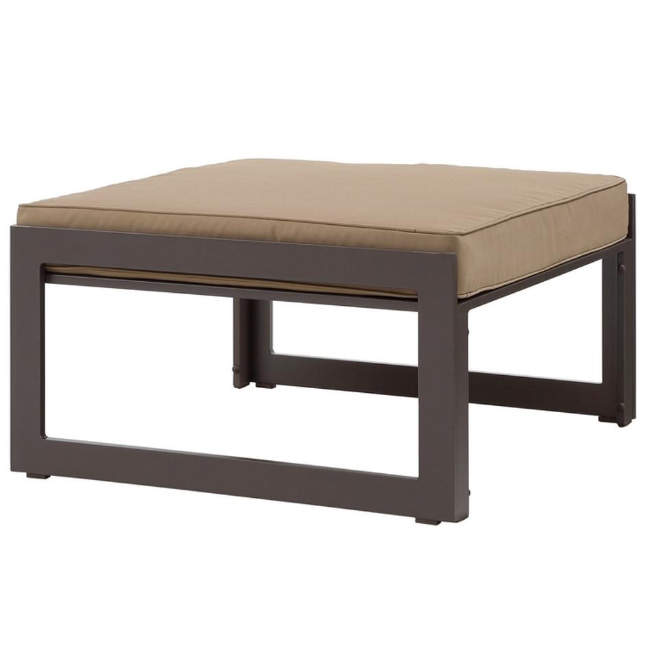 Tyche Outdoor Patio Ottoman In Brown Mocha by Modway Furniture