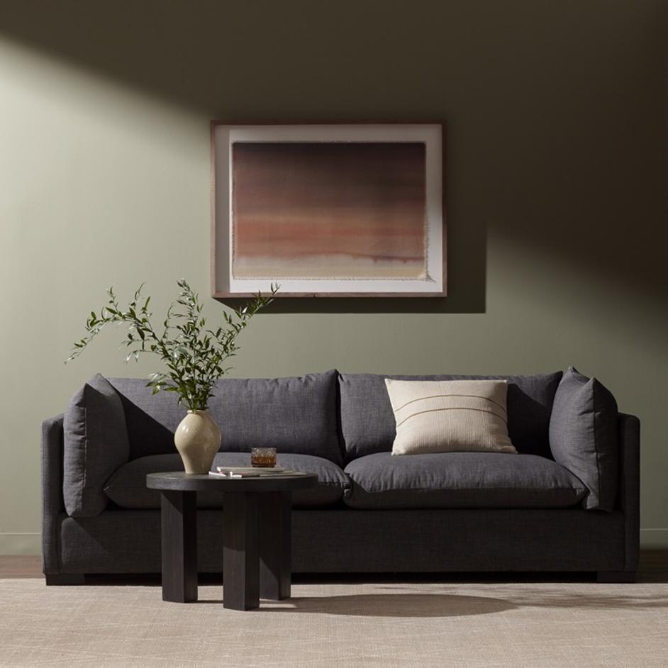 Westwood Sofa In 90" In Bennett Charcoal by FOUR HANDS