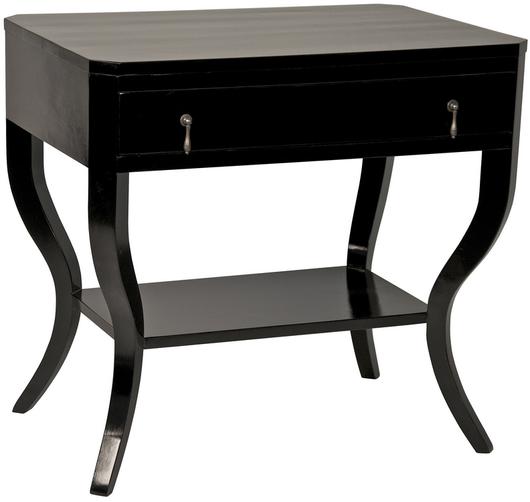 Weldon Side Table, Distressed Black by Noir Furniture