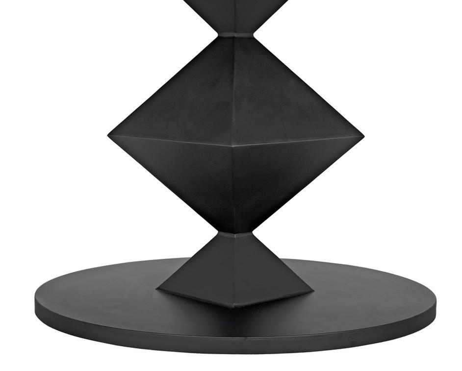 Katana Oval Dining Table, Black Metal by Noir Furniture