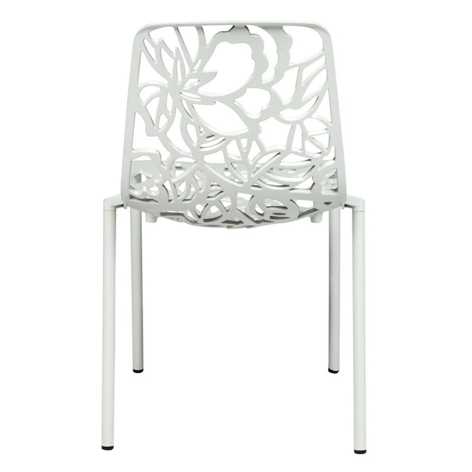 ORO ALUMINUM CHAIR (ARMLESS) - WHITE by LeisureMod