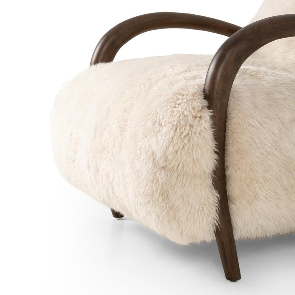 Sandro Chair - Champagne Mongolian Fur by Four Hands