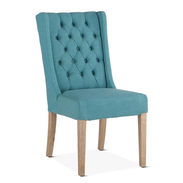Lara Teal Linen Dining Chair by Home Trends & Design