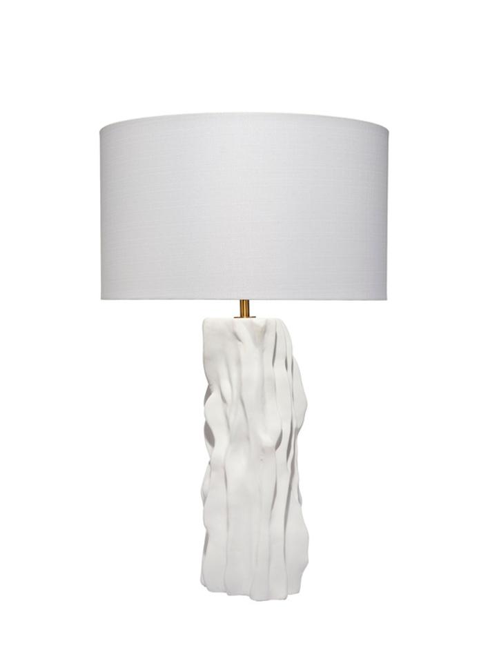 Sweetwood Ceramid Table Lamp with Linen Shade by Jamie Young