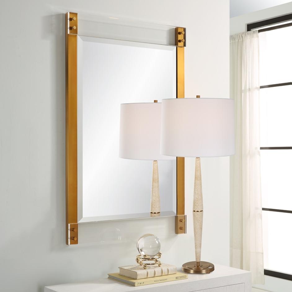 Nera Plated Brass Mirror by Uttermost
