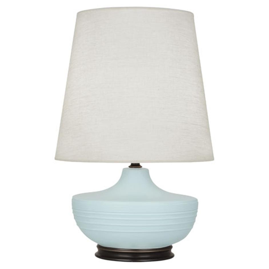 Matte Sky Blue Michael Berman Nolan Table Lamp by Robert Abbey