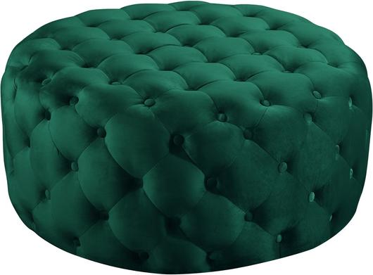 Percy Ottoman/Bench In Green Velvet by Meridian Furniture