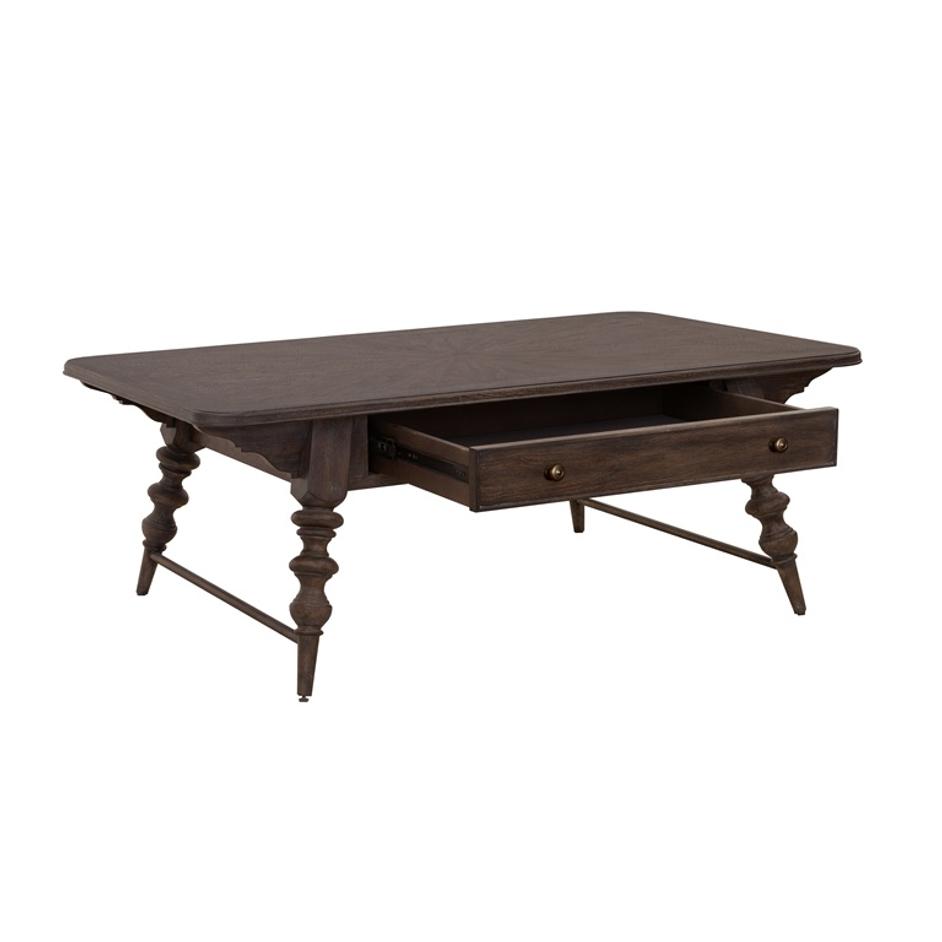 Revival Row Rectangular Cocktail Table with Drawer by Pulaski Furniture