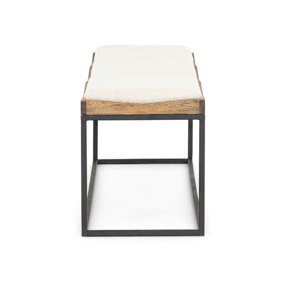Josephine Bench in Knoll Natural by FOUR HANDS