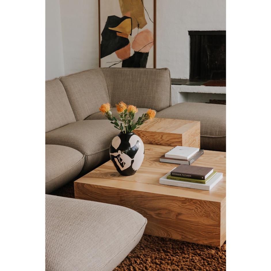 Zeppelin Slipper Chair Speckled Pumice by Moes Home