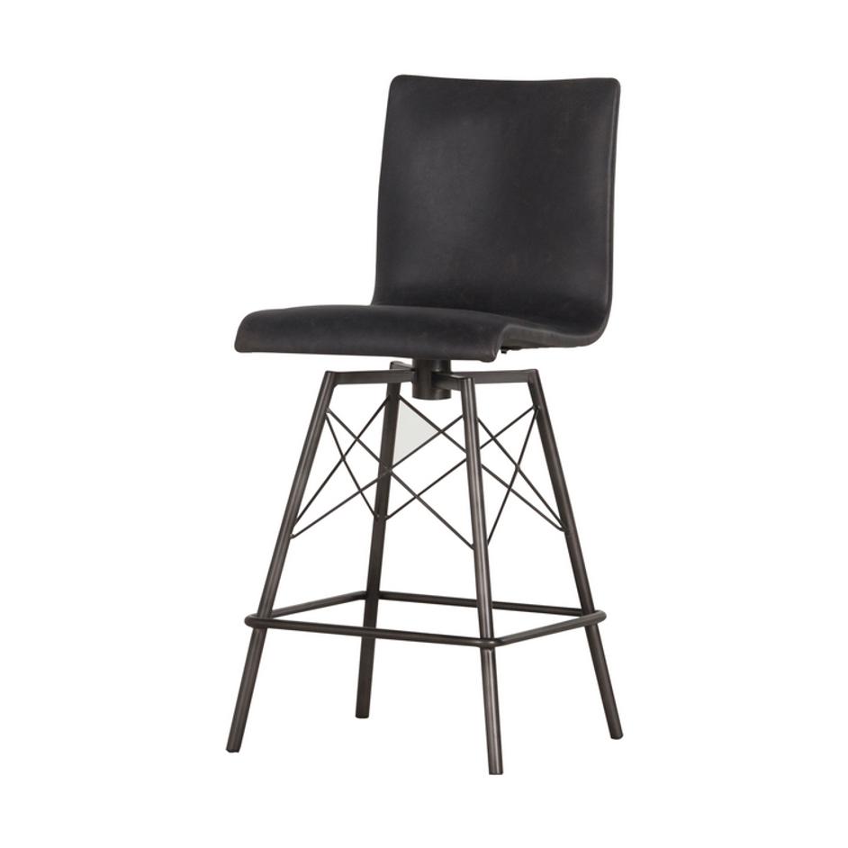 Diaw Counter Stool-Rialto Ebony by FOUR HANDS