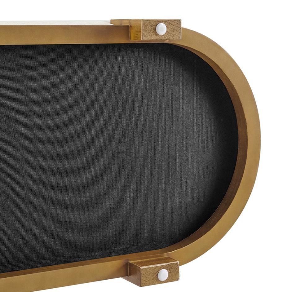 Ayleen Chenille Storage Bench, Seneca Beige  by New Pacific Direct