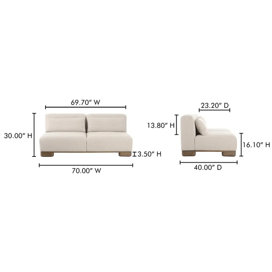 June Sofa Oatmeal by Moes Home