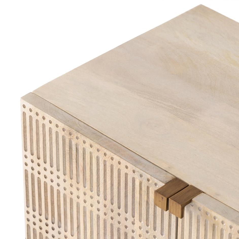 Kelby Small Media Console In Light Wash by FOUR HANDS