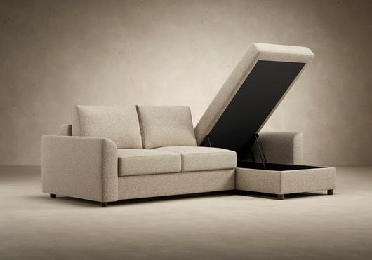 NEAH SOFA BED, CURVED W/LOUNGER, 55"X77" by INNOVATION USA