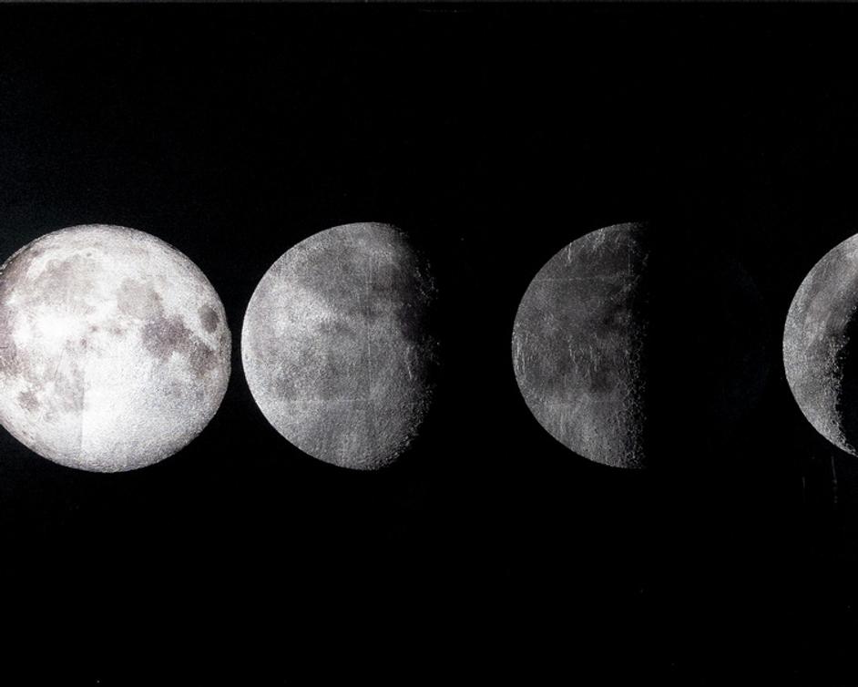MOON PHASES - 72" X 30" - CHARCOAL FRAME by Sunpan