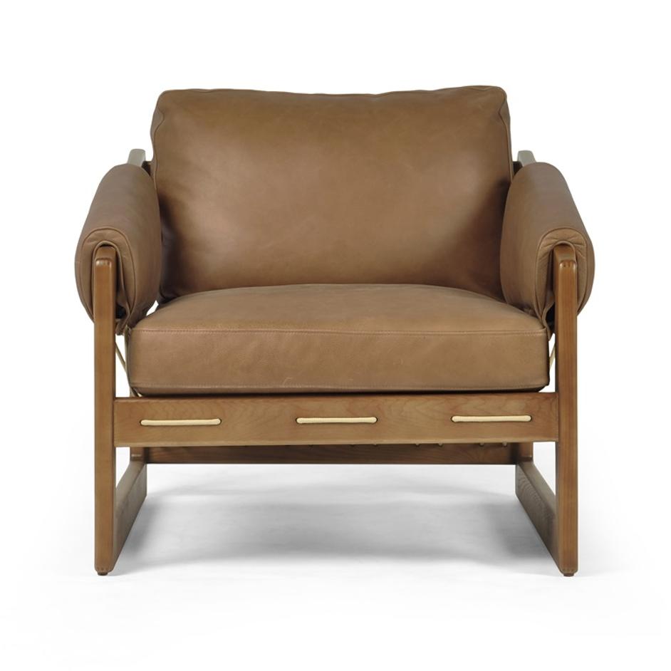 Dustin Chair In Palermo Cognac by FOUR HANDS