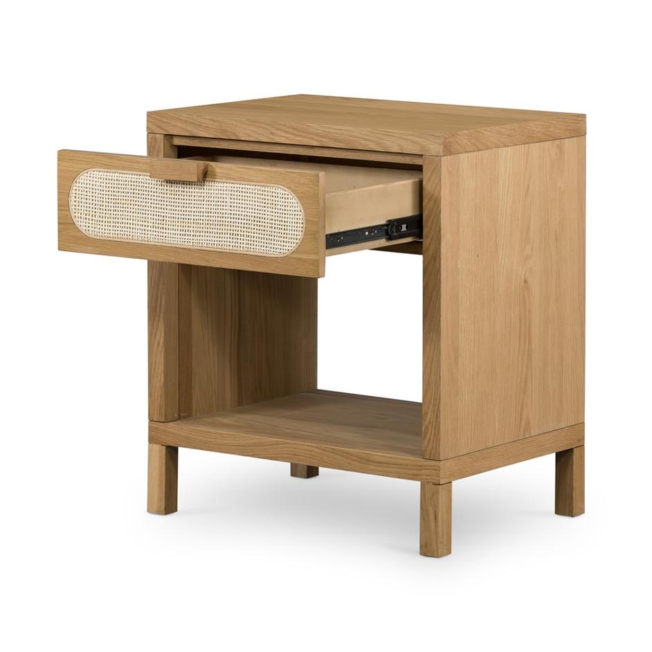 Allegra Nightstand-Natural Cane by FOUR HANDS