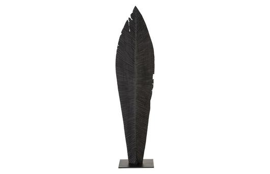  Carved Leaf on Stand, Burnt, Large by PHILLIPS COLLECTION