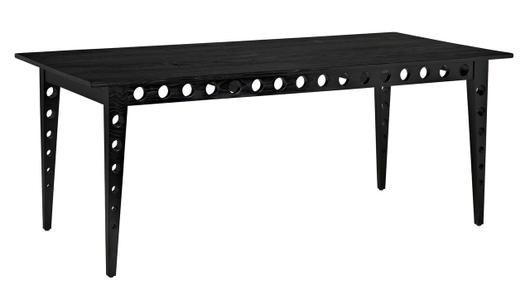 Pericles Sungkai/Mindi and Veneer Table/Desk in Charcoal Black by Noir Furniture