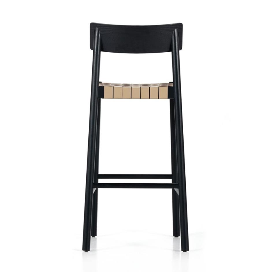 Heisler Bar + Counter Stool - Almond Leather Blend by Four Hands