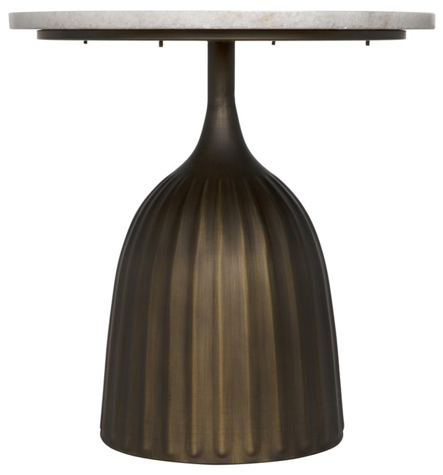 Samuel Side Table, Aged Brass by Noir Furniture