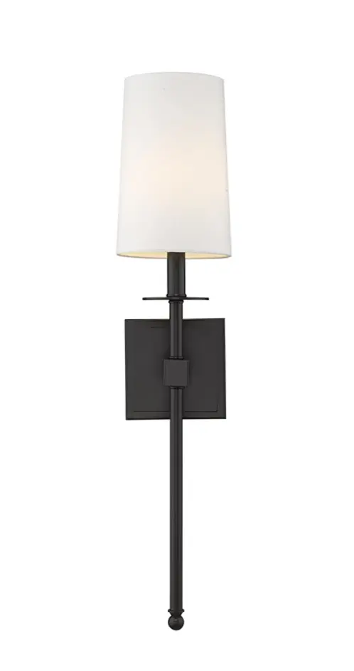 Camila 1 Light Wall Sconce in Matte Black Finish by Z-Lite