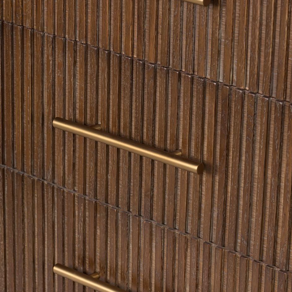 Fletcher 5 Drawer Dresser In Bluestone by FOUR HANDS