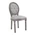 Seneca Vintage French Upholstered Fabric Dining Side Chair Set Of 2 In Light Gray by Modway Furniture