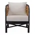 Ferrara Rattan Accent Arm Chair In Black/ Natural by New Pacific Direct