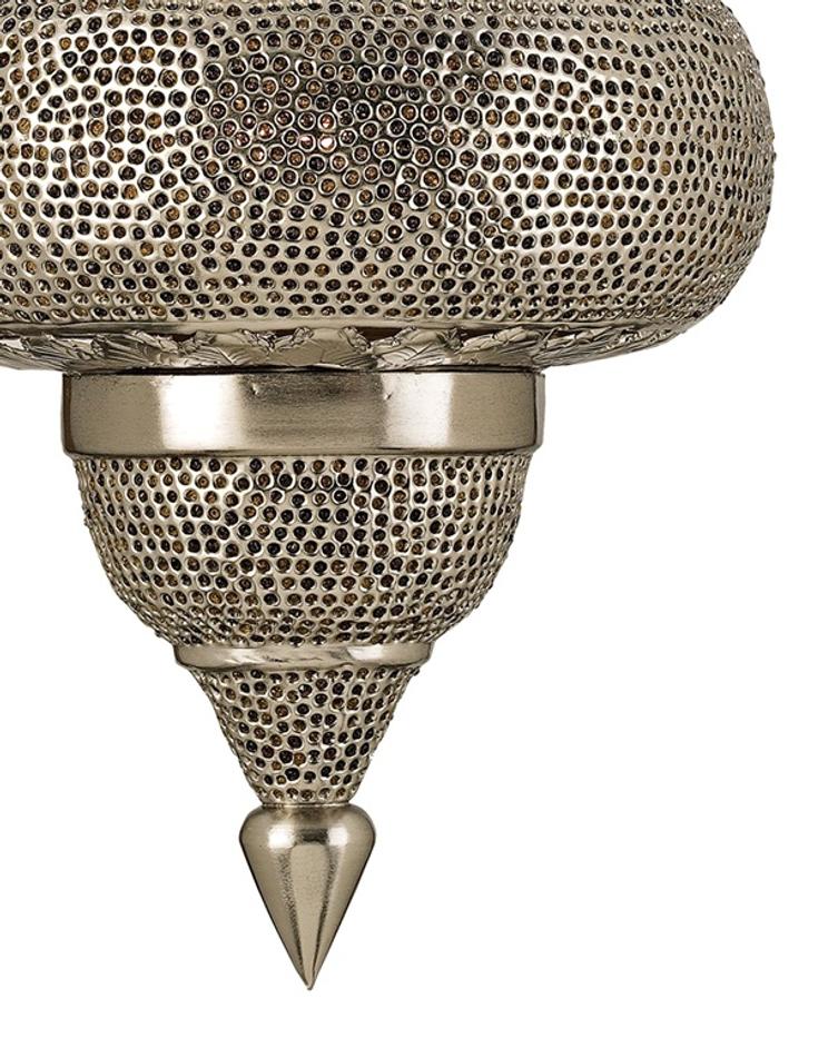 Tangiers Pendant In Nickel & Copper & Lacquer & Amber by Currey & Company