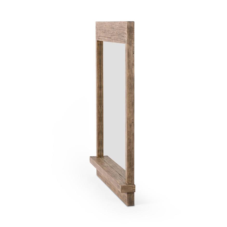 Ledge Wall Mirror - Distressed Light Pine by Four Hands