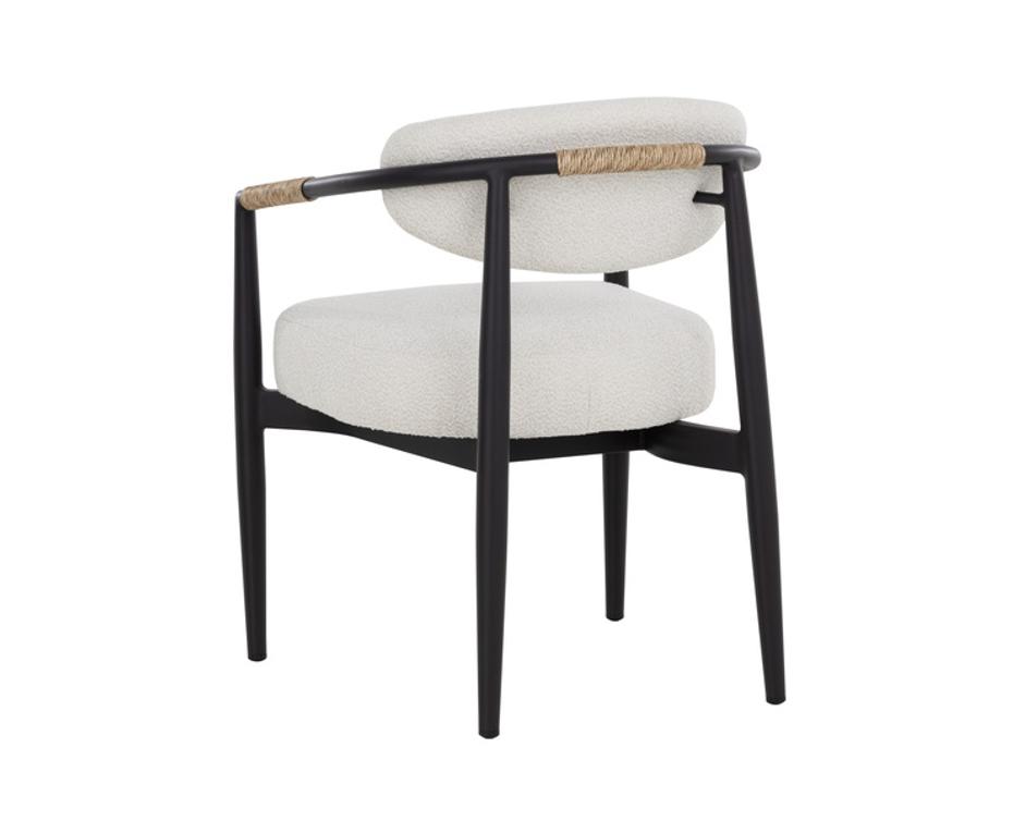 MARITA DINING ARMCHAIR - BLACK - LOUIS CREAM by Sunpan