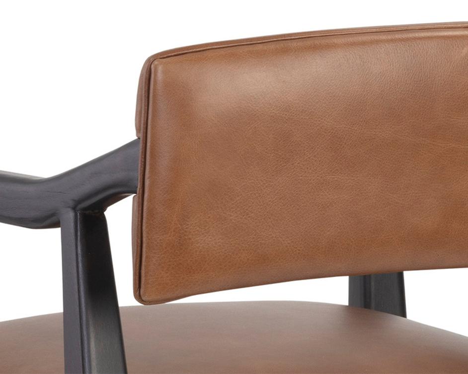 KEAGAN BARSTOOL - SHALIMAR TOBACCO LEATHER by Sunpan